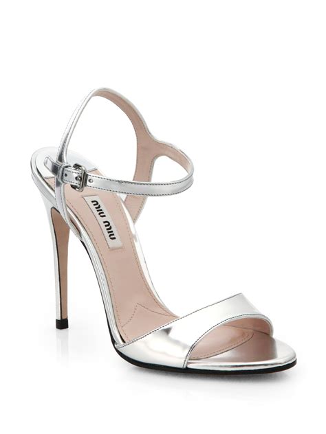 miu miu white and metallic sandals|Women's Miu Miu Sandals and Flip.